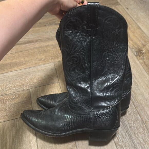 Dan Post Black Western Boots - Picture 3 of 8